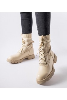 "Portico" smėlio spalvos ažūriniai kojinių batai