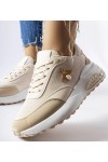 Smėlio Spalvos-Balti Sneakers Stiliaus Su Dekoracija nitką Acciano Smėlio Spalvos-Balti Sneakers Stiliaus Su Dekoracija nitką Acciano