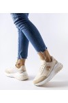 Smėlio Spalvos-Balti Sneakers Stiliaus Su Dekoracija nitką Acciano Smėlio Spalvos-Balti Sneakers Stiliaus Su Dekoracija nitką Acciano