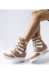 Balti-Smėlio Spalvos Sneakers Stiliaus Ant Storo Pado Pantaleone Balti-Smėlio Spalvos Sneakers Stiliaus Ant Storo Pado Pantaleone