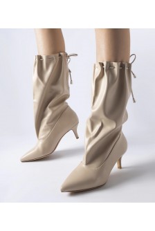 Deserres smėlio spalvos batai žema pakulne