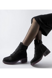 Juodi klasikiniai batai violetiniu padu "Teo