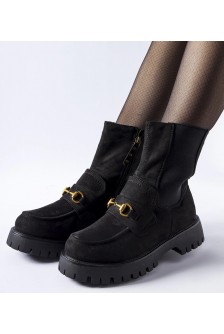 Juodi apšiltinti batai su sagtimi Overlook