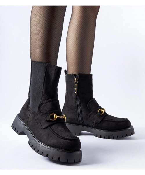 Juodi apšiltinti batai su sagtimi Overlook