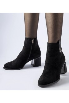 Juodi apšiltinti stiletto batai Bangor