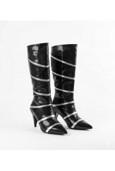 Moteriški juodi apšiltinti batai Nevzo