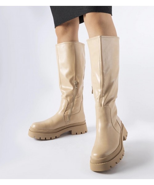 Smėlio spalvos plokšti klasikiniai Christien batai