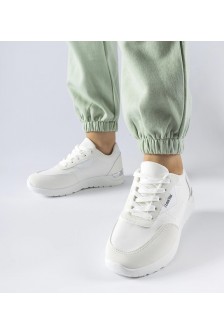 Balti Medžiaginiai Sneakers Stiliaus Geraldino