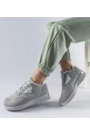 Pilkos Spalvos Medžiaginiai Sneakers Stiliaus Geraldino Pilkos Spalvos Medžiaginiai Sneakers Stiliaus Geraldino