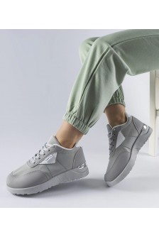 Pilkos Spalvos Medžiaginiai Sneakers Stiliaus Geraldino