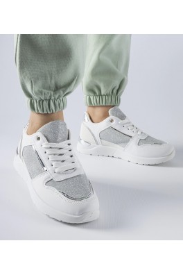 Balti sportbačiai su puošniais siūlais Facondo