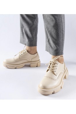 Smėlio spalvos surišti Piazzetta pusbačiai