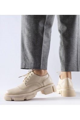 Smėlio spalvos surišti Piazzetta pusbačiai