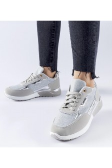 Pilkos Spalvos Blizgantys Sneakers Stiliaus Roganzuolo