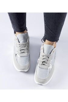 Pilkos Spalvos Blizgantys Sneakers Stiliaus Roganzuolo