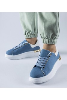 Mėlynos Spalvos Sneakers Stiliaus Ant Platformos Scuderlando