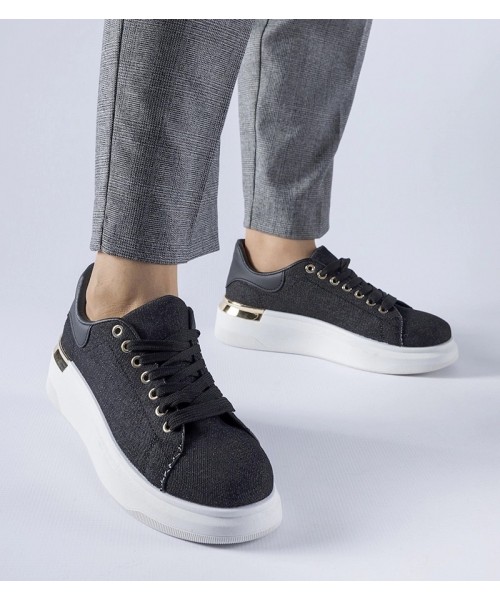 Juodi Sneakers Stiliaus Ant Platformos Scuderlando