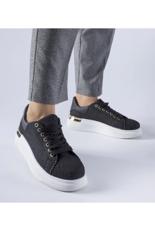 Juodi Sneakers Stiliaus Ant Platformos Scuderlando