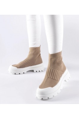 Rudos Spalvos Sneakers Stiliaus Su Elastingu Auliuku Varden