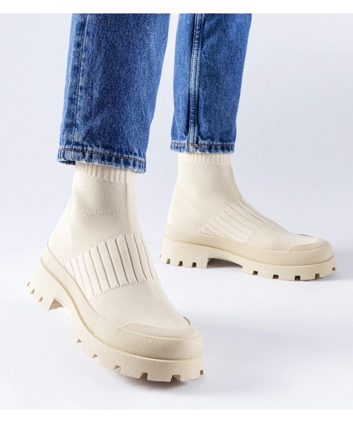 Smėlio Spalvos Sneakers Stiliaus Su Elastingu Auliuku Varden Smėlio Spalvos Sneakers Stiliaus Su Elastingu Auliuku Varden