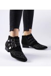 Juodi dekoratyviniai žemi smailianosiai batai iš "Forever