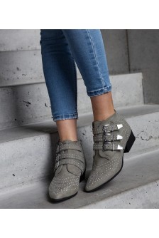 Žali dekoratyviniai žemi smailianosiai batai iš "Forever