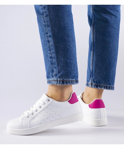 "Bourassa" baltos ir rožinės spalvos sportbačiai