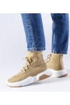 Tamsaus Smėlio Spalvos aukšta Sneakers Stiliaus Sanschagrin Tamsaus Smėlio Spalvos aukšta Sneakers Stiliaus Sanschagrin