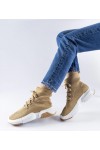 Tamsaus Smėlio Spalvos aukšta Sneakers Stiliaus Sanschagrin Tamsaus Smėlio Spalvos aukšta Sneakers Stiliaus Sanschagrin