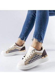 Rudos-Smėlio Spalvos Sneakers Stiliaus Su Blizgučiais Briercliff