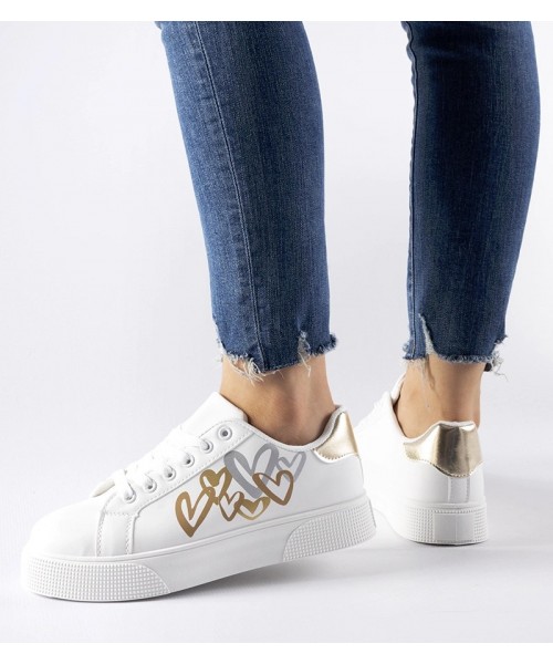 Balti-Auksiniai Sneakers Stiliaus Ant Platformos Montclair