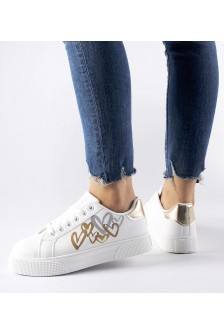 Balti-Auksiniai Sneakers Stiliaus Ant Platformos Montclair