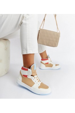 Balti-Smėlio Spalvos Sneakers Stiliaus Iki Kulkšnies Eagan