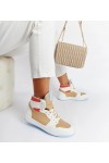 Balti-Smėlio Spalvos Sneakers Stiliaus Iki Kulkšnies Eagan
