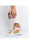 Balti-Smėlio Spalvos Sneakers Stiliaus Iki Kulkšnies Eagan