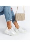 Balti Sneakers Stiliaus Su Kūbiniais Cirkoniais GOE NN2N4011 Balti Sneakers Stiliaus Su Kūbiniais Cirkoniais GOE NN2N4011