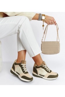 Žalios Spalvos Sneakers Stiliaus Ant Storo Pado Chestnut