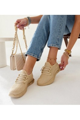 Smėlio Spalvos Medžiaginiai Sneakers Stiliaus Weekley
