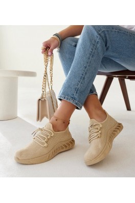 Smėlio Spalvos Medžiaginiai Sneakers Stiliaus Weekley