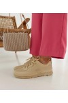 Smėlio Spalvos Medžiaginiai Sneakers Stiliaus Erminio