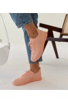 Rožinės Spalvos Medžiaginiai Sneakers Stiliaus Erminio Rožinės Spalvos Medžiaginiai Sneakers Stiliaus Erminio