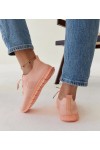 Rožinės Spalvos Medžiaginiai Sneakers Stiliaus Erminio Rožinės Spalvos Medžiaginiai Sneakers Stiliaus Erminio