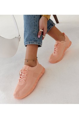 Erminio rožinės spalvos medžiaginiai sportbačiai