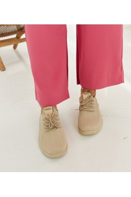 Mira smėlio spalvos medžiaginiai sportbačiai