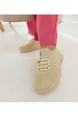Smėlio Spalvos Medžiaginiai Sneakers Stiliaus Ornella