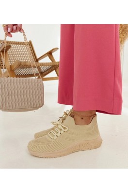 Smėlio Spalvos Medžiaginiai Sneakers Stiliaus Ornella