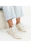 Smėlio Spalvos Sneakers Stiliaus Su materiałowymi Intarpais Melilot