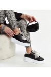 Juodi Sneakers Stiliaus Ant Aukštos platformos Rensje