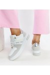 Balti-Pilkos Spalvos Sneakers Stiliaus Ant Platformos Negisti