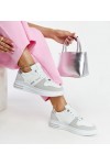 Balti-Pilkos Spalvos Sneakers Stiliaus Ant Platformos Negisti